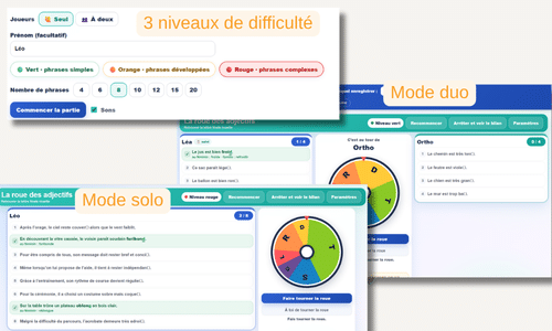 La roue des adjectifs