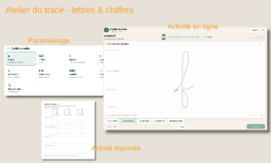 Sur tablette ou sur planches imprimées, travaillez le graphisme des lettres et chiffres