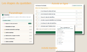 Une activité en ligne ou à imprimer pour travailler le séquençage de 70 activités du quotidien